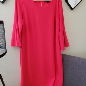 Fuschia Ruffle Sleeve Dress